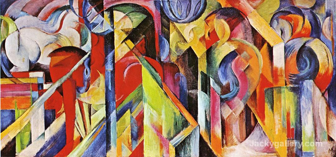 Stables by Franz Marc paintings reproduction